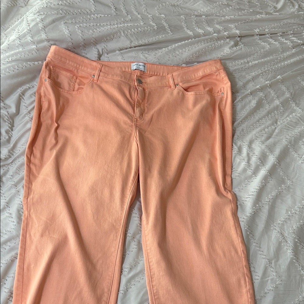 Lane Bryant Peach Straight Leg Jeans